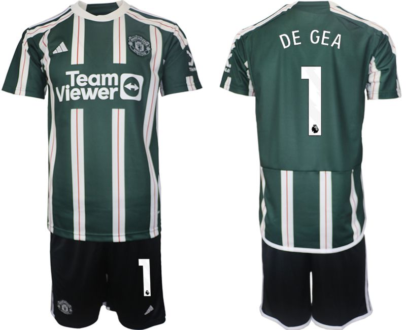 Men 2023-2024 Club Manchester United away green #1 Soccer Jersey